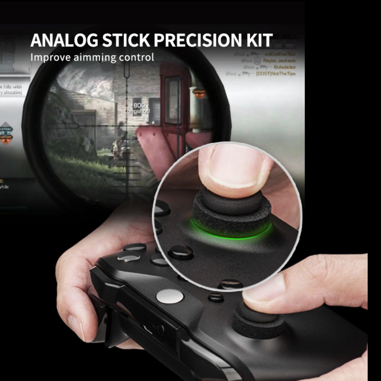 NiTHO Gaming Kit per Controller Xbox One, Include Protettiva Silicone Cover, Anelli di Precisione, Copri Levette Analogiche, Migliora il Controllo del Gioco e la Precisione di Mira per Xbox One - Camo