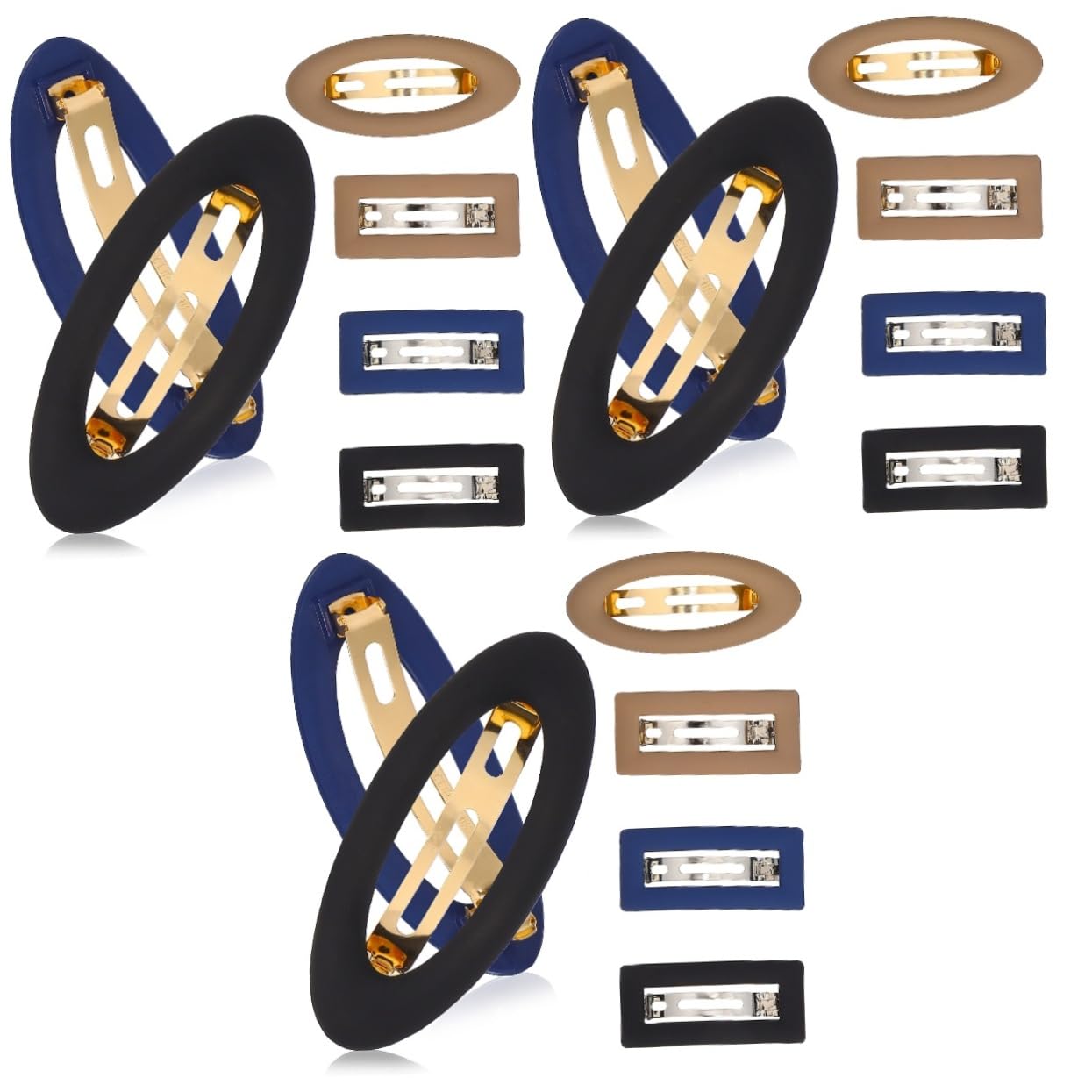 minkissy 18piezas Pinzas De Pelo Mate Para Mujeres De Clips Rectangulares y Ovalados Accesorios Prácticos Para Peinados Diarios y Ocasiones Especiales