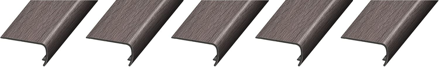 CalFlor MD33015 Waterproof 1 Stair Nose Floor Molding, 5 Pack, Gray