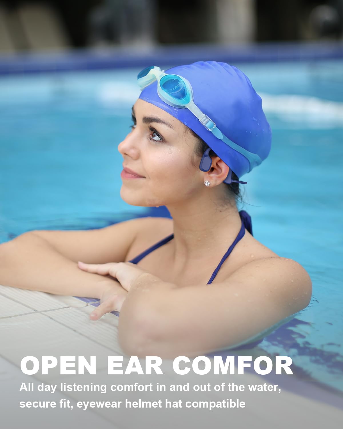 SANOTO Ecouteur Waterproof Natation Bluetooth 5.2 Casque Conduction Osseuse Natation IP68 MP3 Etanche Natation 8G Ecouteurs sans Fil Sport Ecouteur Piscine, Natation,Surf, la Course à Pied