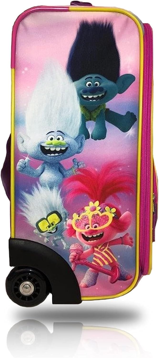 Accessory Innovations Trolls World Tour Pop Softside Wheeled Carry On 18 Inch Rolling Luggage