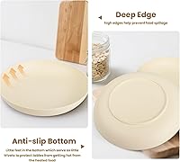 Vista 7 de Juego de 8 Platos Hondos para Cena, Plato de Paja de Trigo de 9 Pulgadas, Plato de Plástico Ligero e Irrompible Reutilizable, Apto para Microondas