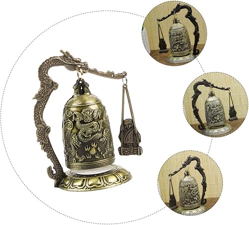 Miniatura 3 de Bell Strike Adornos de oficina, decoración de metal, modelos de metal, adorno de Buda de latón, accesorios para el hogar, campana de dragón, campana