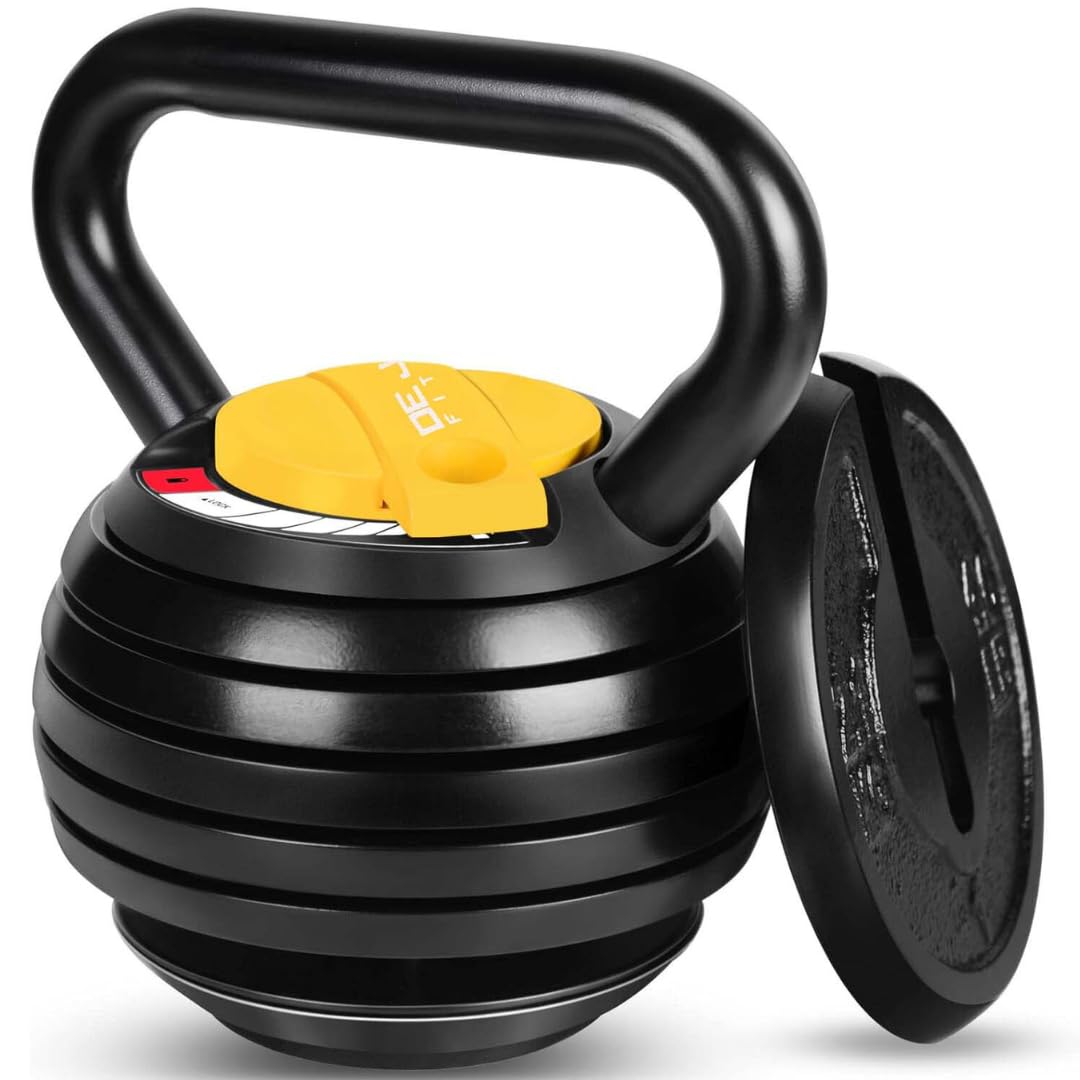 De Jure Fitness 7-In-1 Adjustable Weight Kettlebells, Adjustable Kettlebell, Adjustable Weights For Men & Women (18 Kg) (B0CP92DV7N) Amazon Price History, Amazon Price Tracker