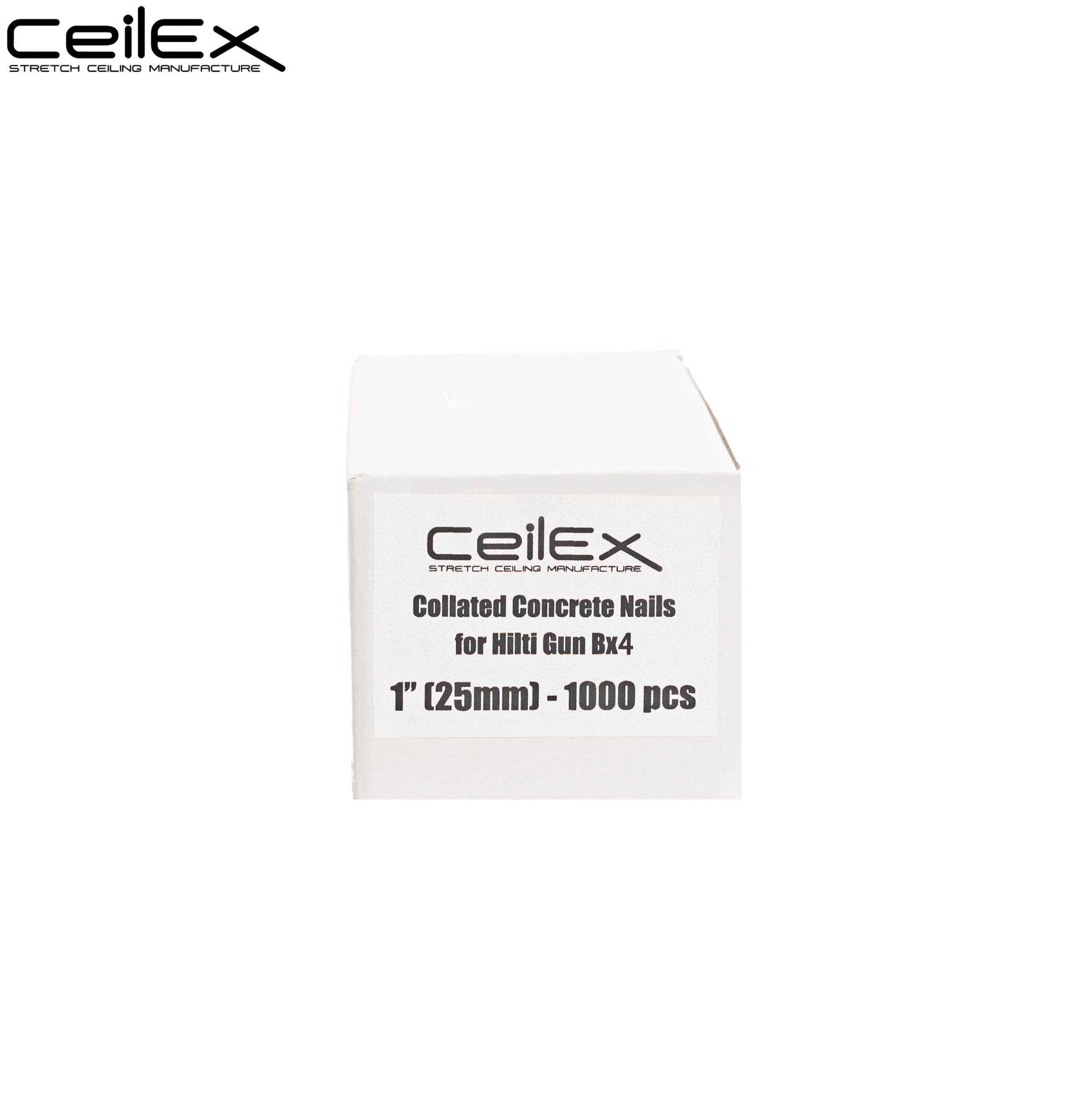 1000 chiodi per calcestruzzo fascicolato da 5/8''-16mm, 3/4''-19mm, 7/8''-22mm, 1''-25mm, 1 1/16''-27mm, 1 1/4''-32mm, 1 1/2''-38 mm o 200 chiusure in plastica per canalina per cavi - solo per Hilti