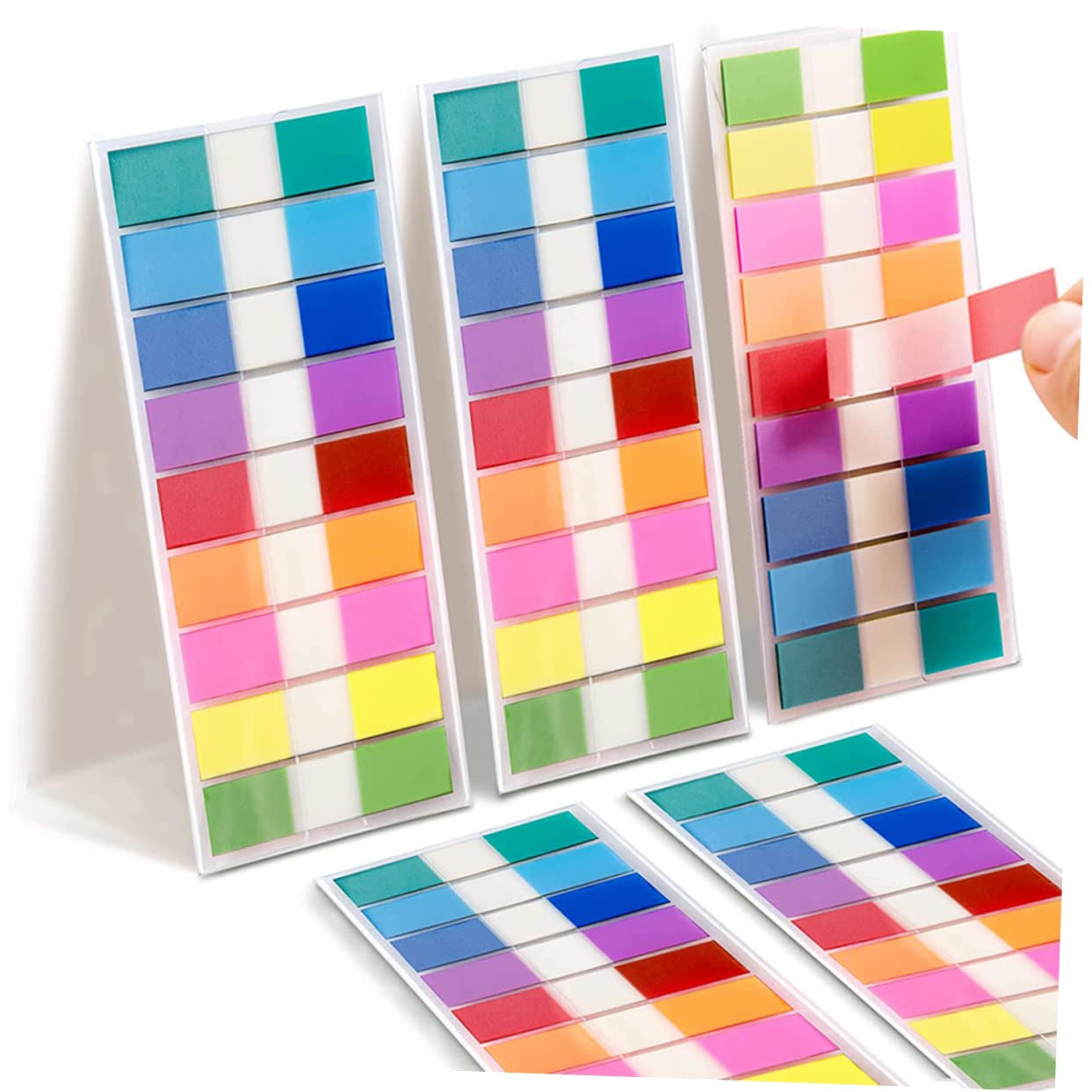 Tofficu 4500pièces Onglets Index Fluorescents Autocollants Pour Marquage De Page Marqueurs Adhésifs Repositionnables Pour Études Et Bureau