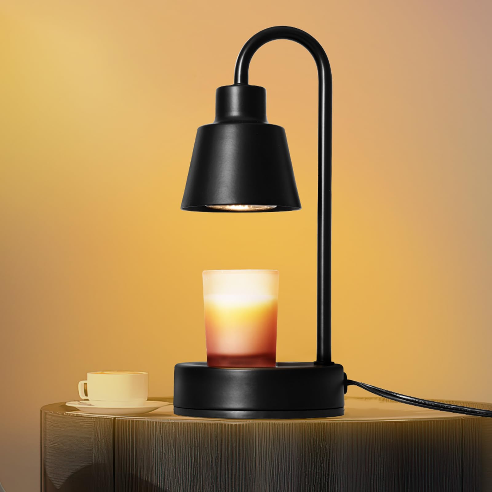 JXTZ Candle Warmer Lamp, Electric Candle Lamp Warmer with Dimmable Light, Vintage Home Decor Electric Wax Warmer with 2/4/8H Timer for Scented Jar Candles, No Smoke, Candle Warmer Gifts