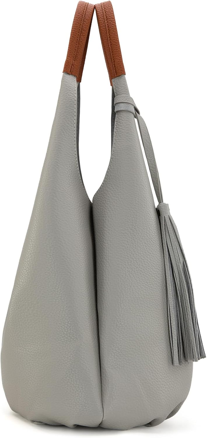 Montana West Hobo Bags for Women Slouchy Handbags 2PCS Tassels Shoulder Bag with Comestic Bag - Image 4