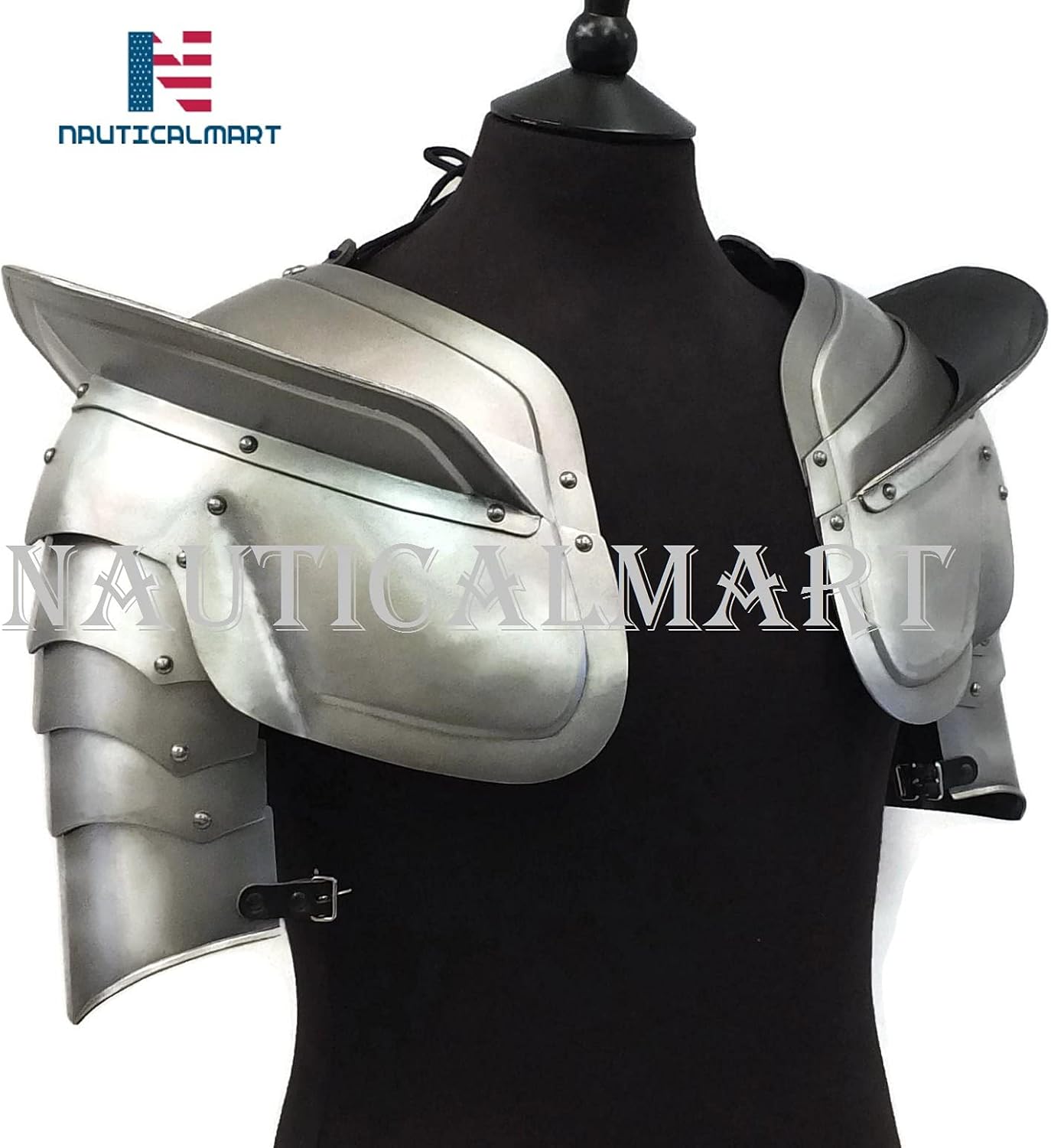 NauticalMart Plate Armour Milanese Pauldrons Medieval Shoulder Guard Halloween