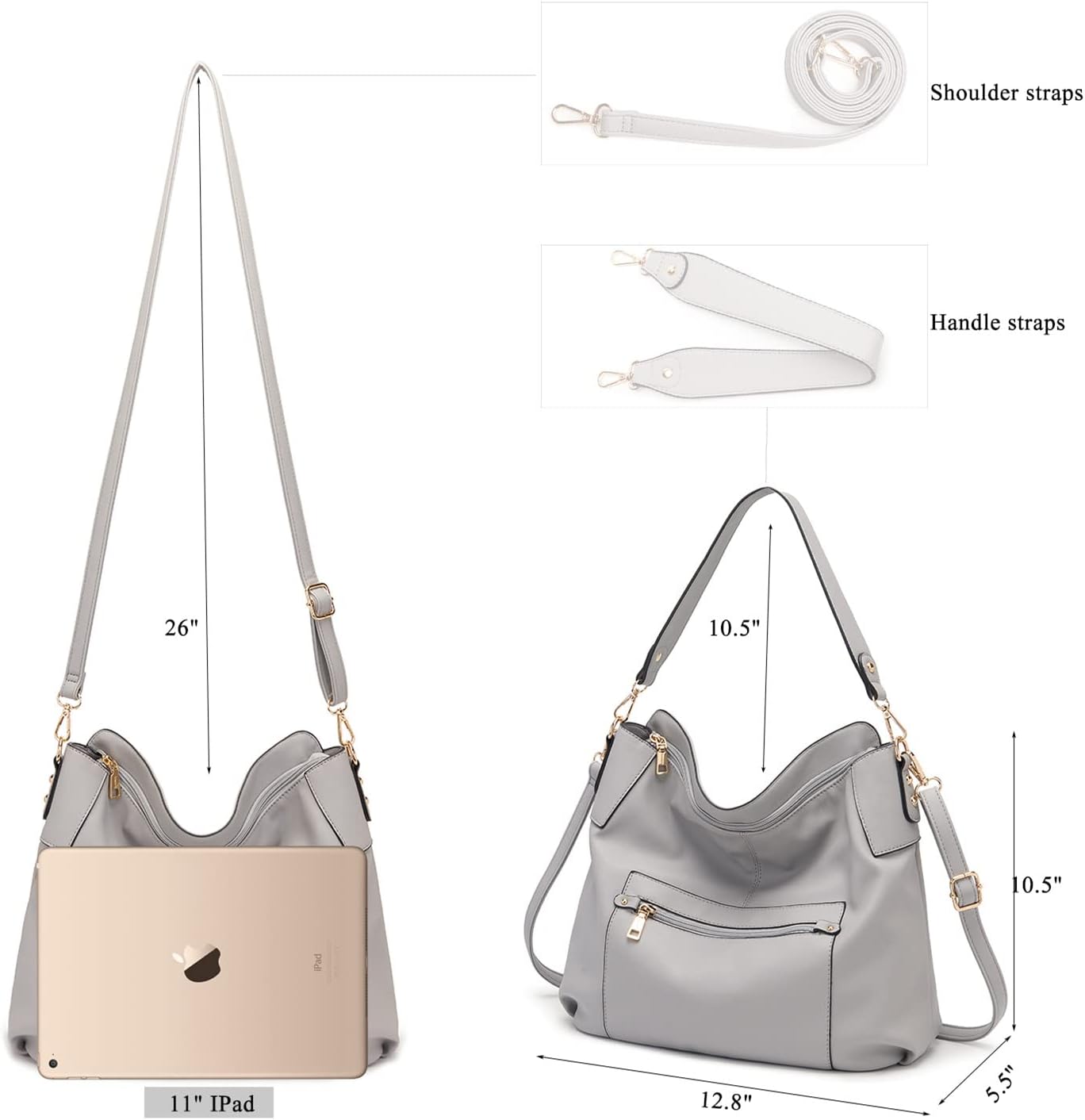 Large Crossbody Bags Ladies Shoulder Handbags Purse and Wallet Set for Women Totes Hobo Purses - Image 4