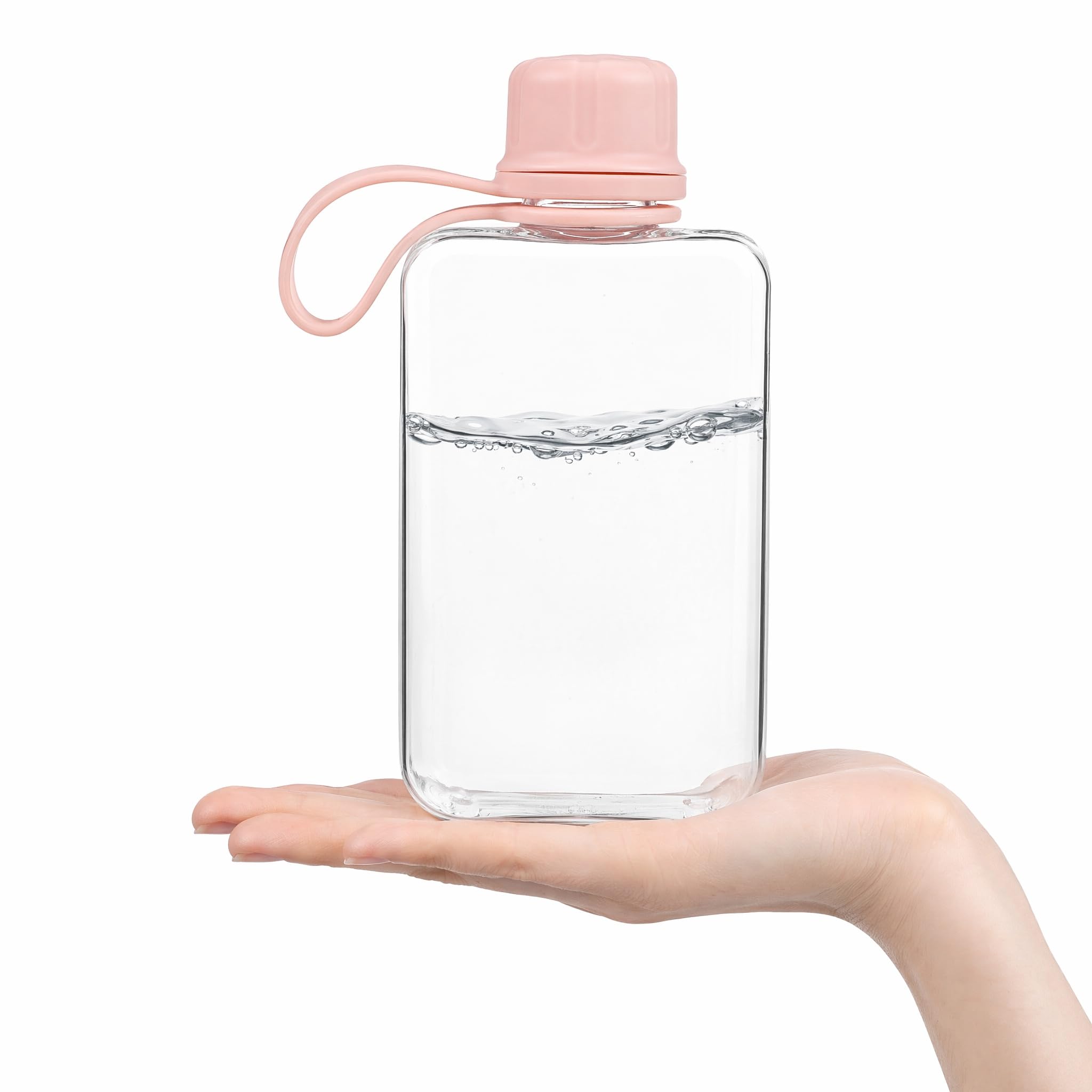 POPETPOP Flache Wasserflasche 240ml Mini Trinkflasche Flach für Handtasche