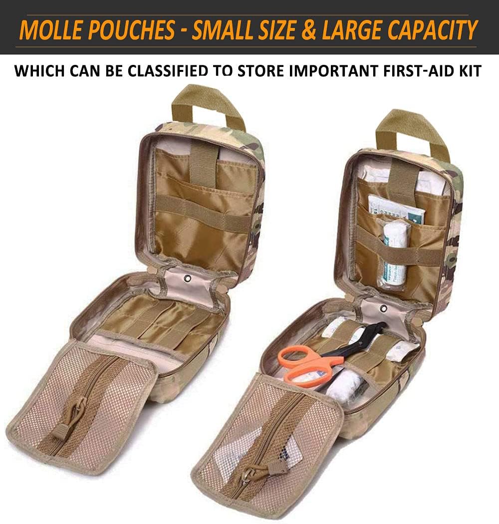 Molle Ifak Pouch Rip Away, Tactical First Aid Pouch Empty, Ifak Pouch Molle, Multicam Medical Pouches Military Duty Belt EMT Bag Only for Hiking Camping( OCP) : Sports & Outdoors