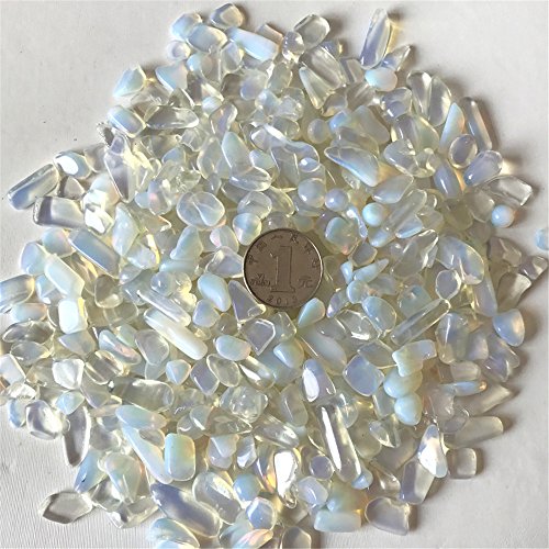 AITELEI 1 lb natürliche Opal getrommelt Chips zerkleinerte Stein Healing Reiki Kristall unregelmäßige geformte Steine Schmuck Machen Heimtextilien Cover