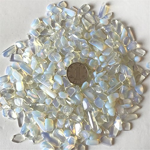 AITELEI 1 lb Natural Opal Tumbled Chips Crushed Stone Healing Reiki Crystal Irregular Shaped Stones Jewelry Making Home Decoration