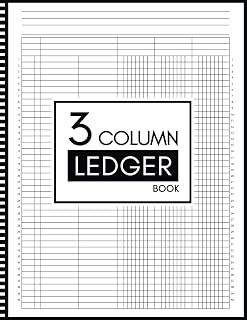 Account Ledger Book 3 Column: Ledger Books for Bookkeeping, Columnar Sheets Ruled Notebook, Business Accounting Ledger Book 3 Column, Account Record Keeping Journal For Small Business