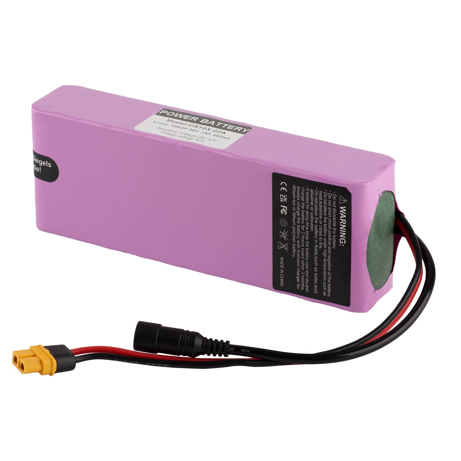 Batterie de vélo électrique 36V Batterie Li-ION 7Ah avec Chargeur 42V 200W-1200W 250W 300W 400W 500W 800W 1000w Peut être utilisé pour Scooter, etc
