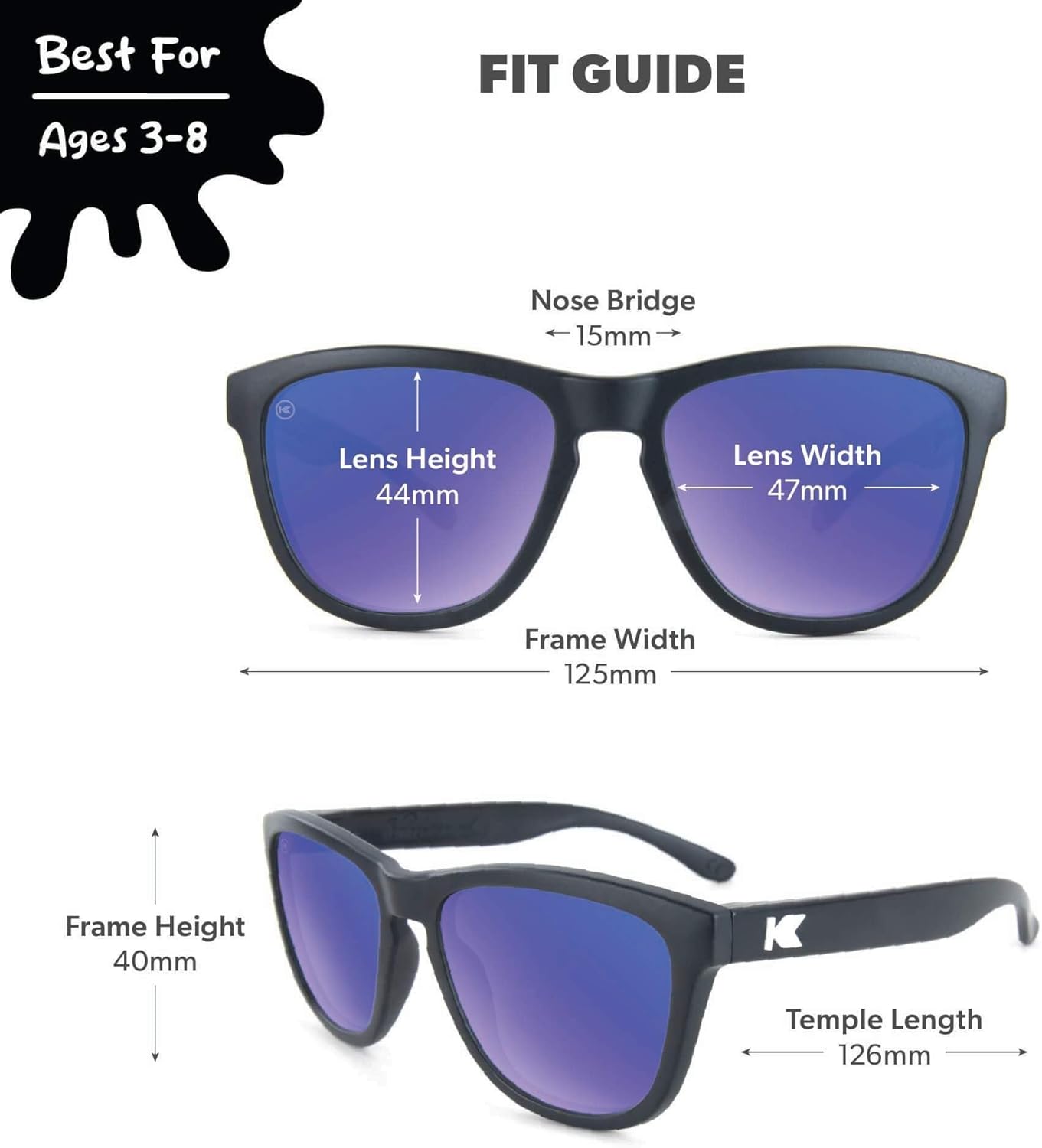 Knockaround Kids Premiums Polarized Sunglasses for Kids - UV400 Protection