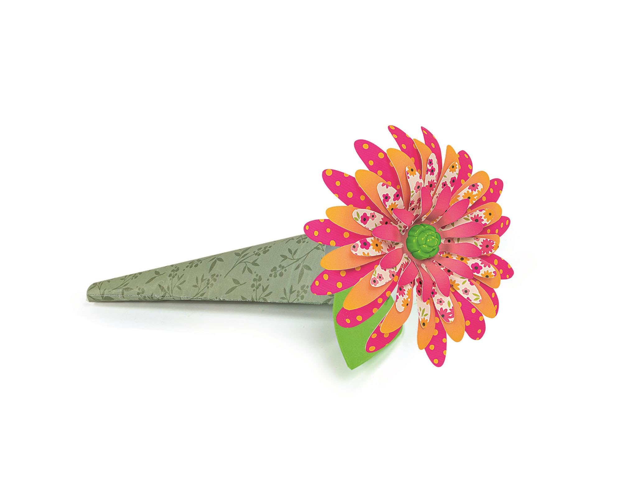 DeAO Jeu Construction Fleurs DIY Pour Enfants, Kit Créatif De Bouquets Avec Presse à Fleurs, Pétales Et Tiges, Ensemble DIY Bouquet Cadeau Pour Filles 3-12 Ans, Cadeau Créatif