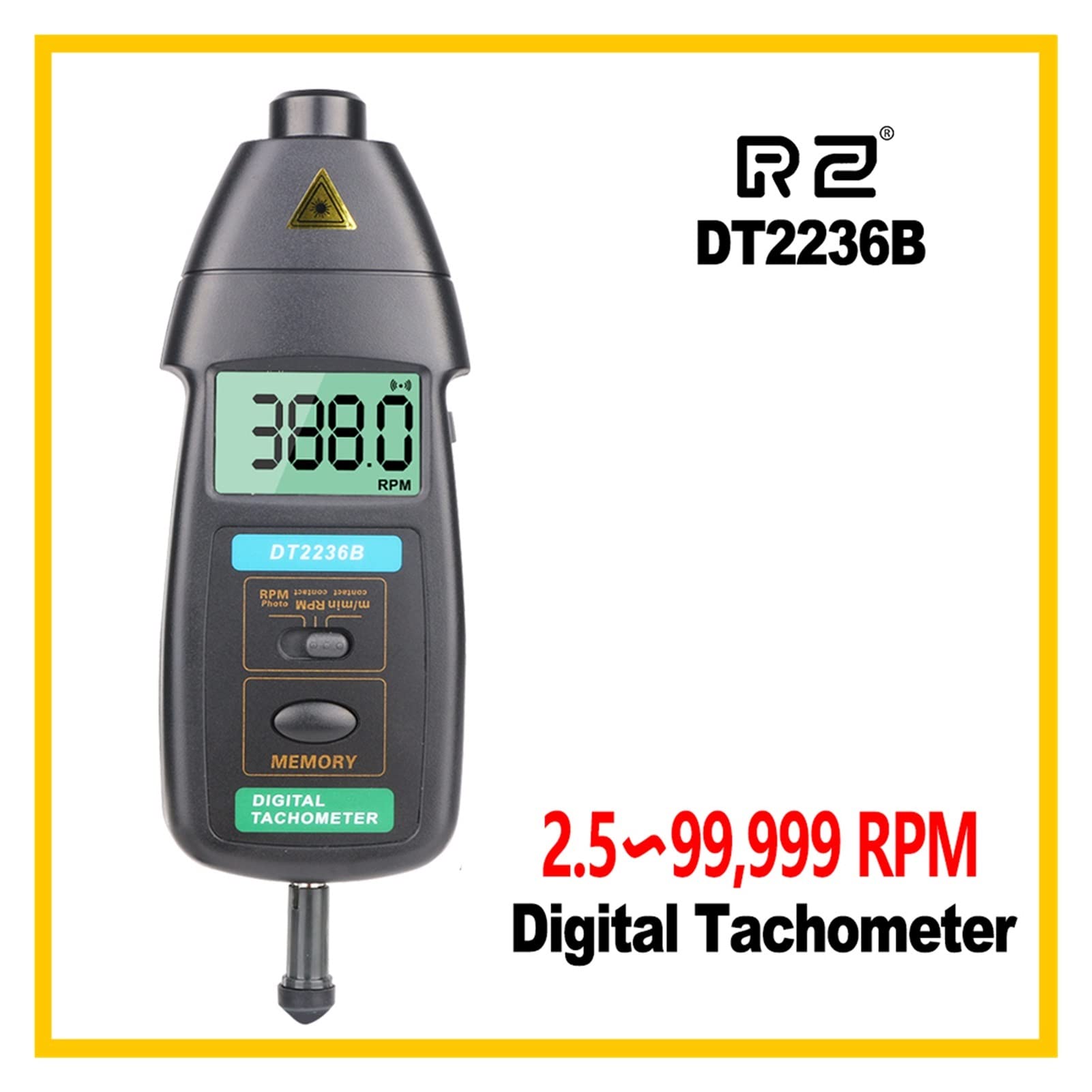 Estroboscopios, DT2236B Tachometer New Surface Speed Sensor With Flute Vails To Measure And Length Of Wire