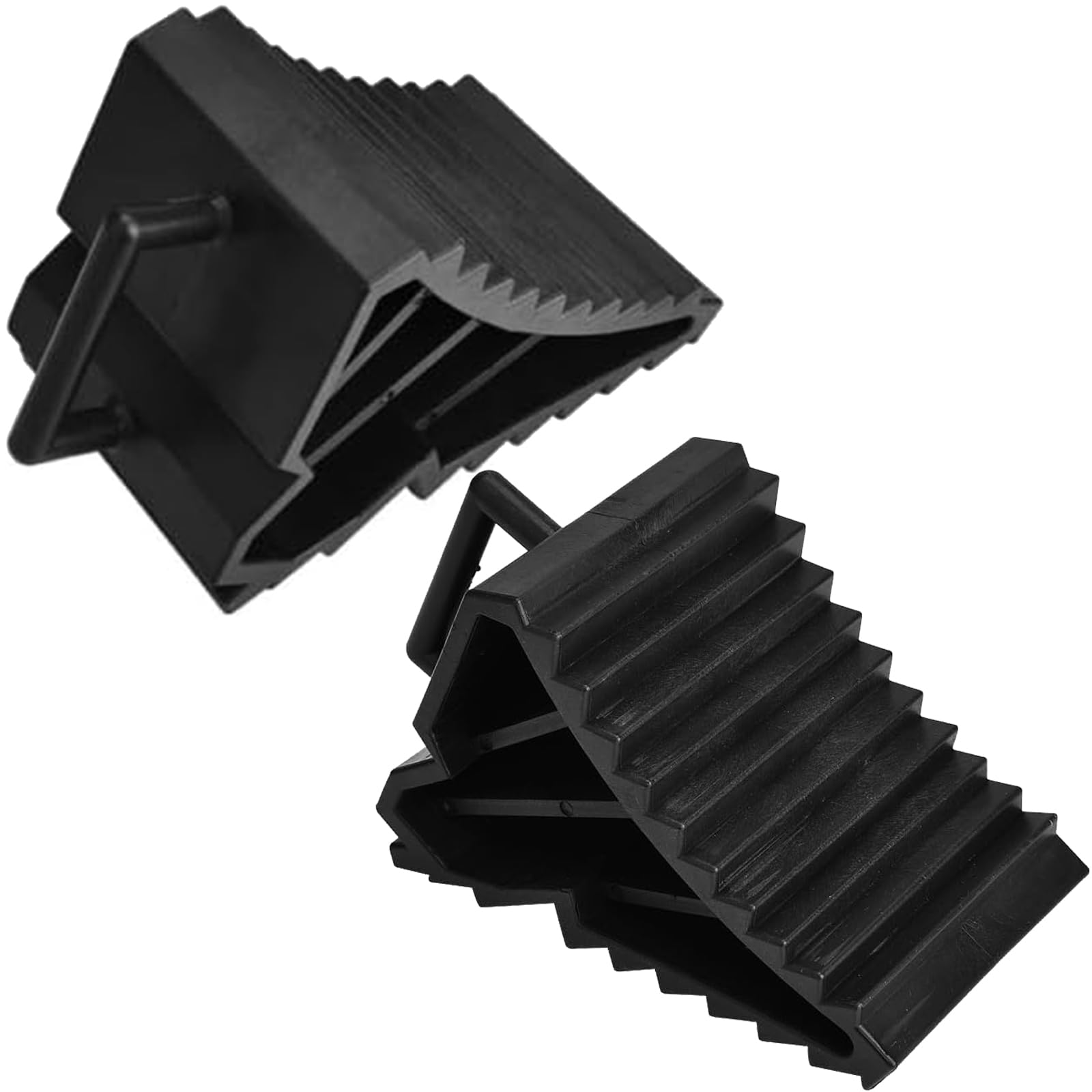 2pcs Cunei Plastica con Maniglia, Cunei Rimorchio Fino a 1,6 t, Cunei Ruote, Cuneo Ruota Freno, Supporto Ganasce Freno per Auto, Camion, Rimorchi, Roulotte, Camper, Cuscinetti Supporto per Pneumatici