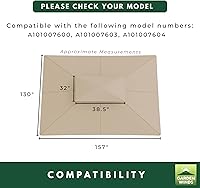 Vista 5 de Garden Winds Cubierta superior reforzada RipLock 350 de repuesto compatible con modelos de cenador Broyhill Eagle Brooke Ashford de 10 x 12 pies