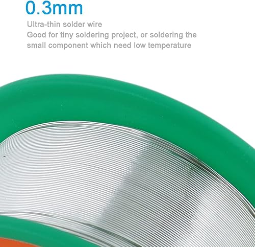 Miniatura 4 de Cable de soldadura ultra fino sin plomo 0012in 0024in alambre de soldadura electrónica núcleo de flujo de colofonia calibre fino soldadura