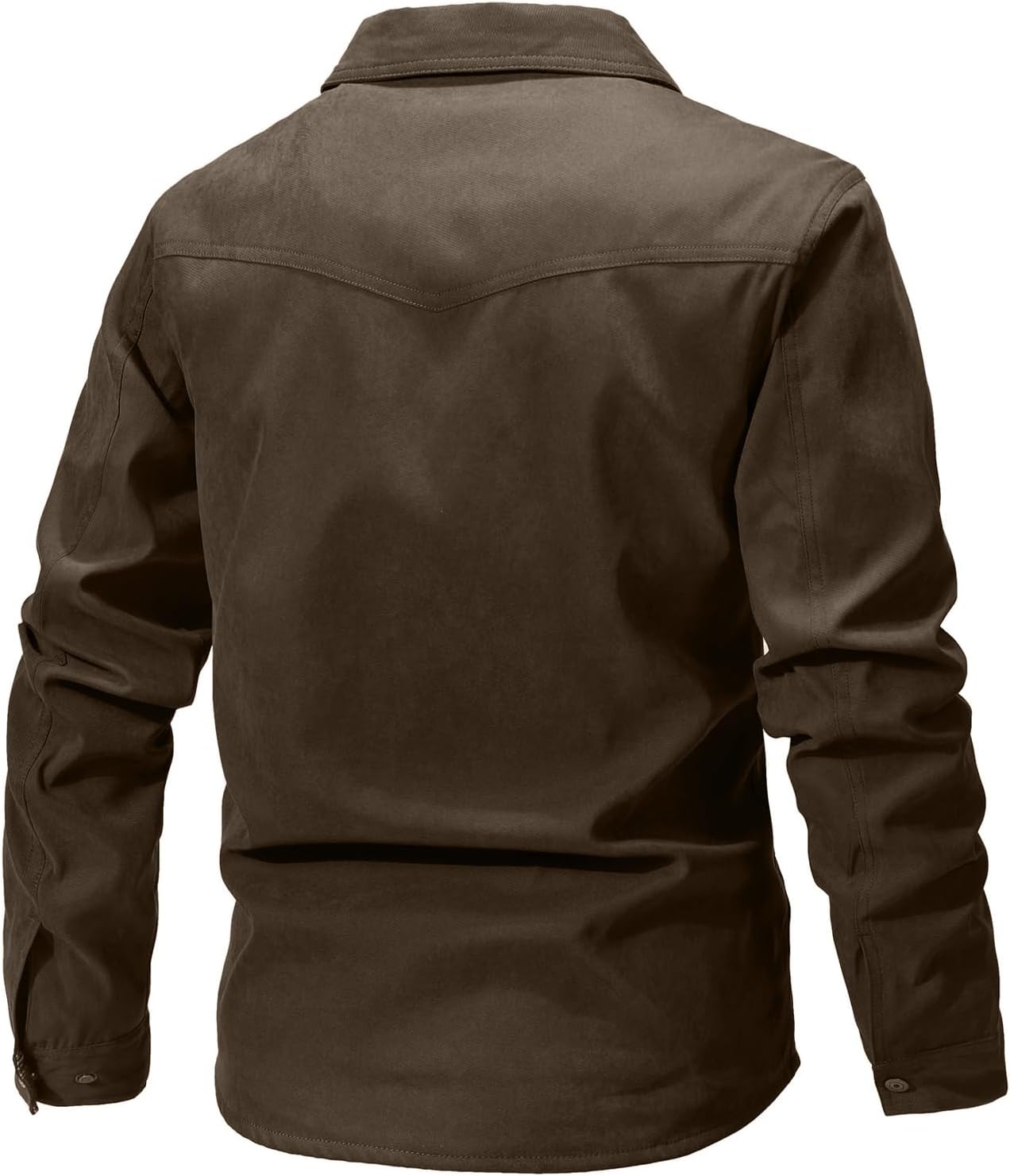 Flygo Mens Flannel Lined Shirt Jacket Lightweight Snap Button Western Jacket Rugged Outdoor Cowboy Shirts Jackets - Image 4