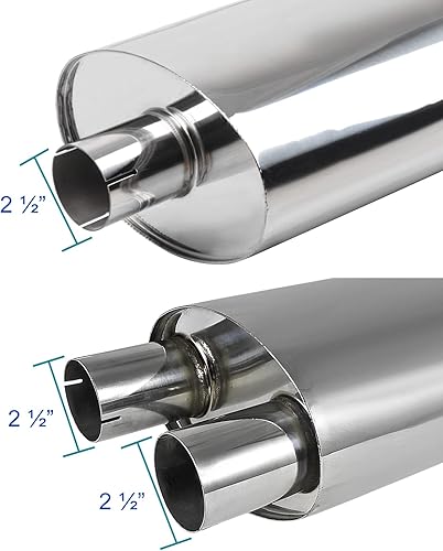 Miniatura 8 de Spec-D Tuning Sistema Catback de escape de acero inoxidable con punta quemada de doble inclinación compatible con Ford F150 V6 V8 2004-2008 4.6L 5.4L