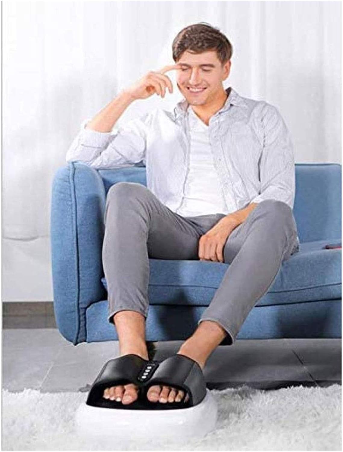 Massaggiatore Shiatsu per piedi con calore per alleviare il dolore, portatile, a compressione, agopressione, terapia per fascite plantare, circolazione, ideale per donne, uomini, anziani