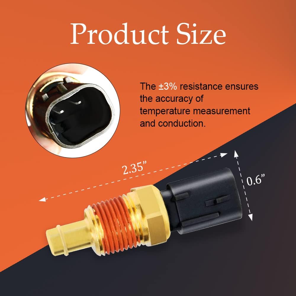 Engine Coolant Temperature Sensor, Water Temperature Sensor Compatible with Chrysler, Grand Cherokee, J-eep Wrangler, Durango, D-odge Challenger, Replace OE#:5149077AB