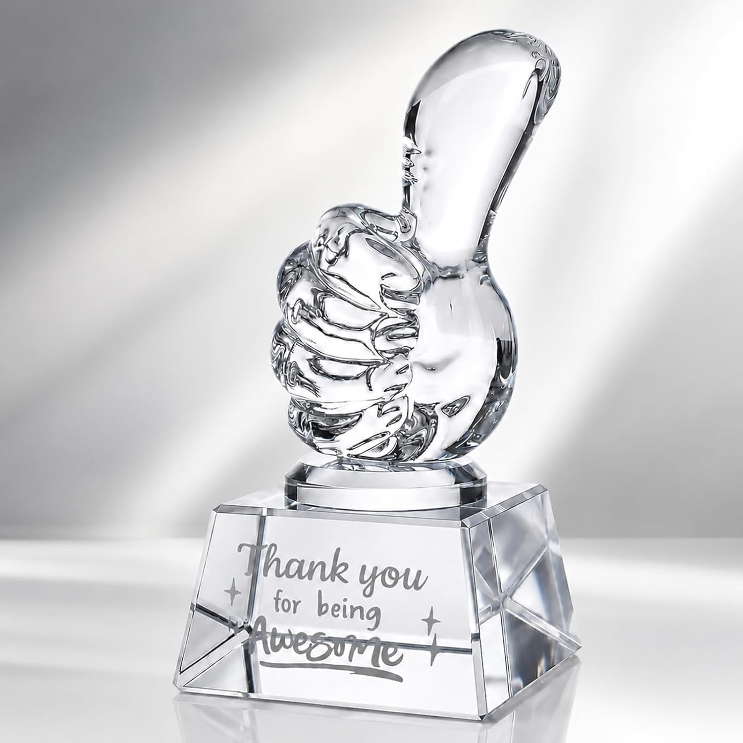 Crystal Trophy Award, You Are The Best Recognition Gift | Inspirational "You Are The Best" Message