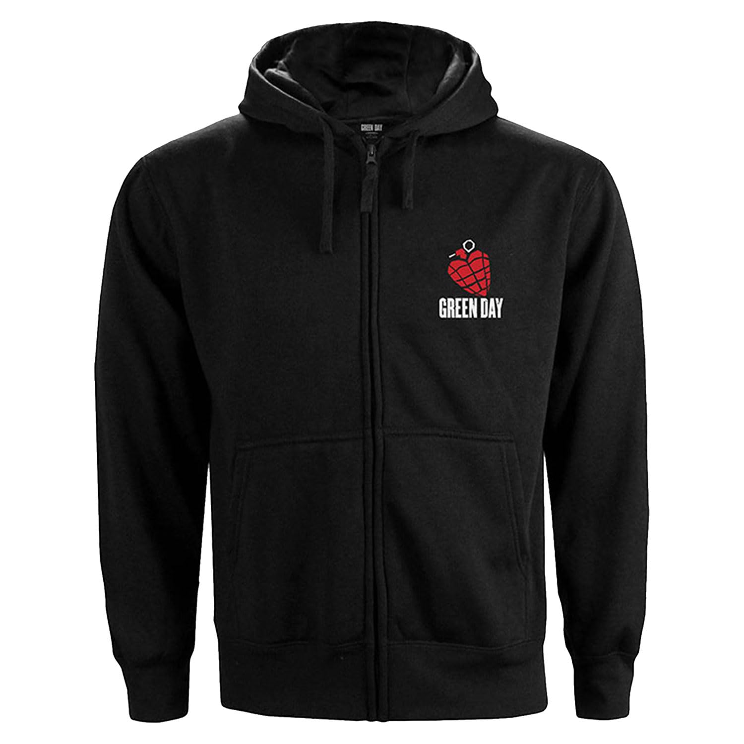 Green Day Zip hoodie -M- American Idiot Black