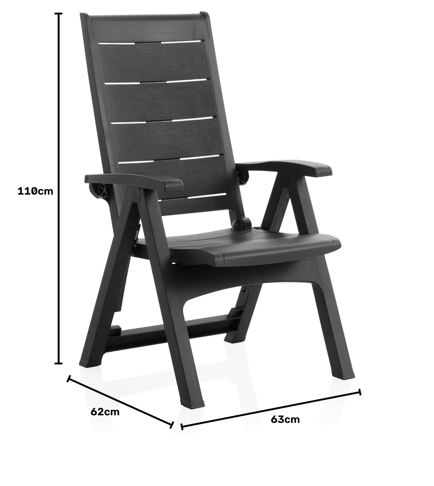 Legno anthrazitfarbener Multipositionssessel