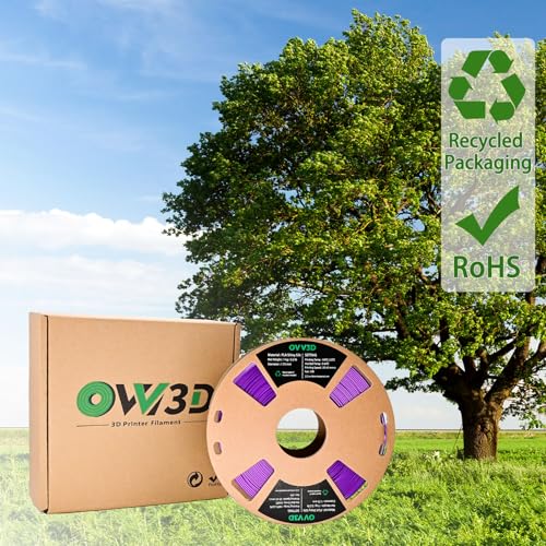 Image of OVV3D PLA Filament 1.75mm, 3D Printer Filament Silk PLA Dual Color PLA Filament, Purple Green PLA Filament, Color Change Every Inch Filament 3D Printer Filament + /-0.02mm, 1kg /2.2lb