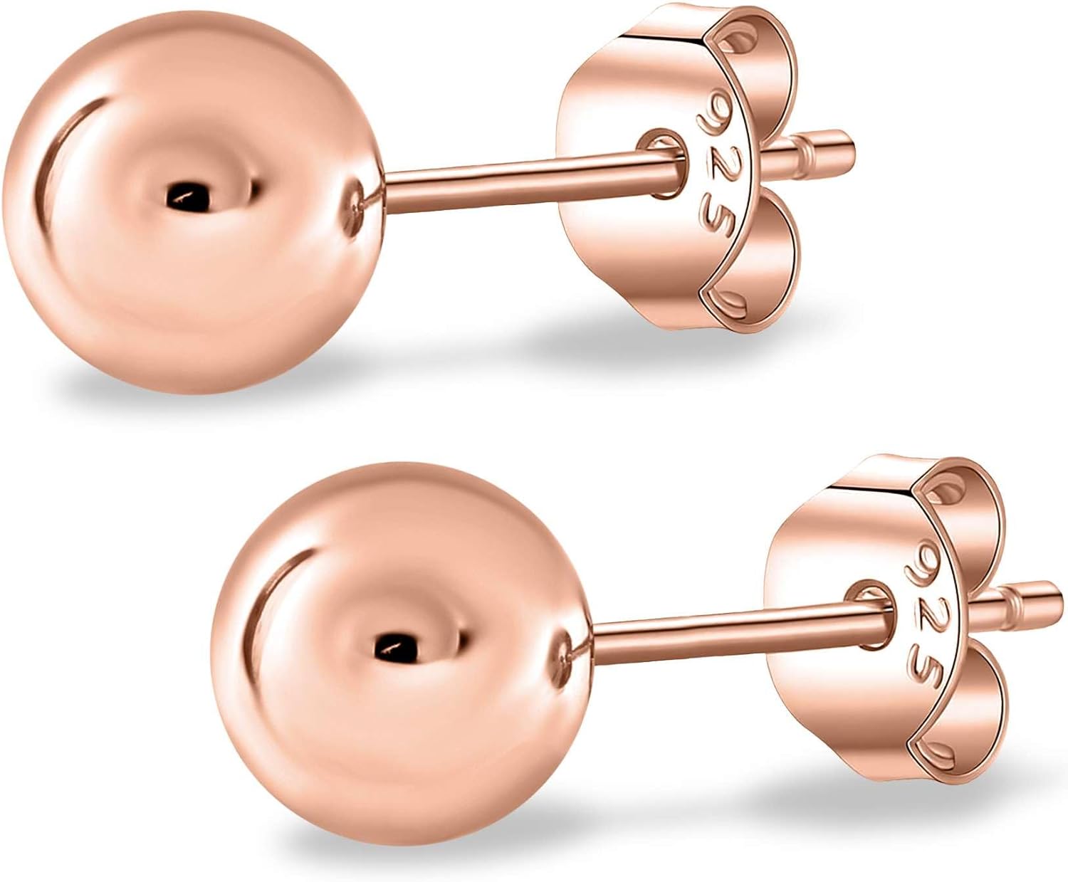 18k Gold Plated 925 Sterling Silver Freshwater Pearls Earrings Studs AAA+ Handpicked Cultured Pearl earrings| Hypoallergenic Earrings Gold Ball Stud Earrings for Women