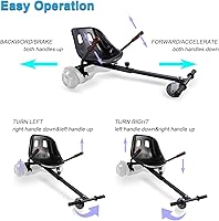 Vista 5 de Hoverboard Seat Attachment 265lbs Capacity, 26"-34.5" Adjustable Length Hover Board Go Kart Accessory w/Comfortable&Sturdy Seat,Go Cart Compatible