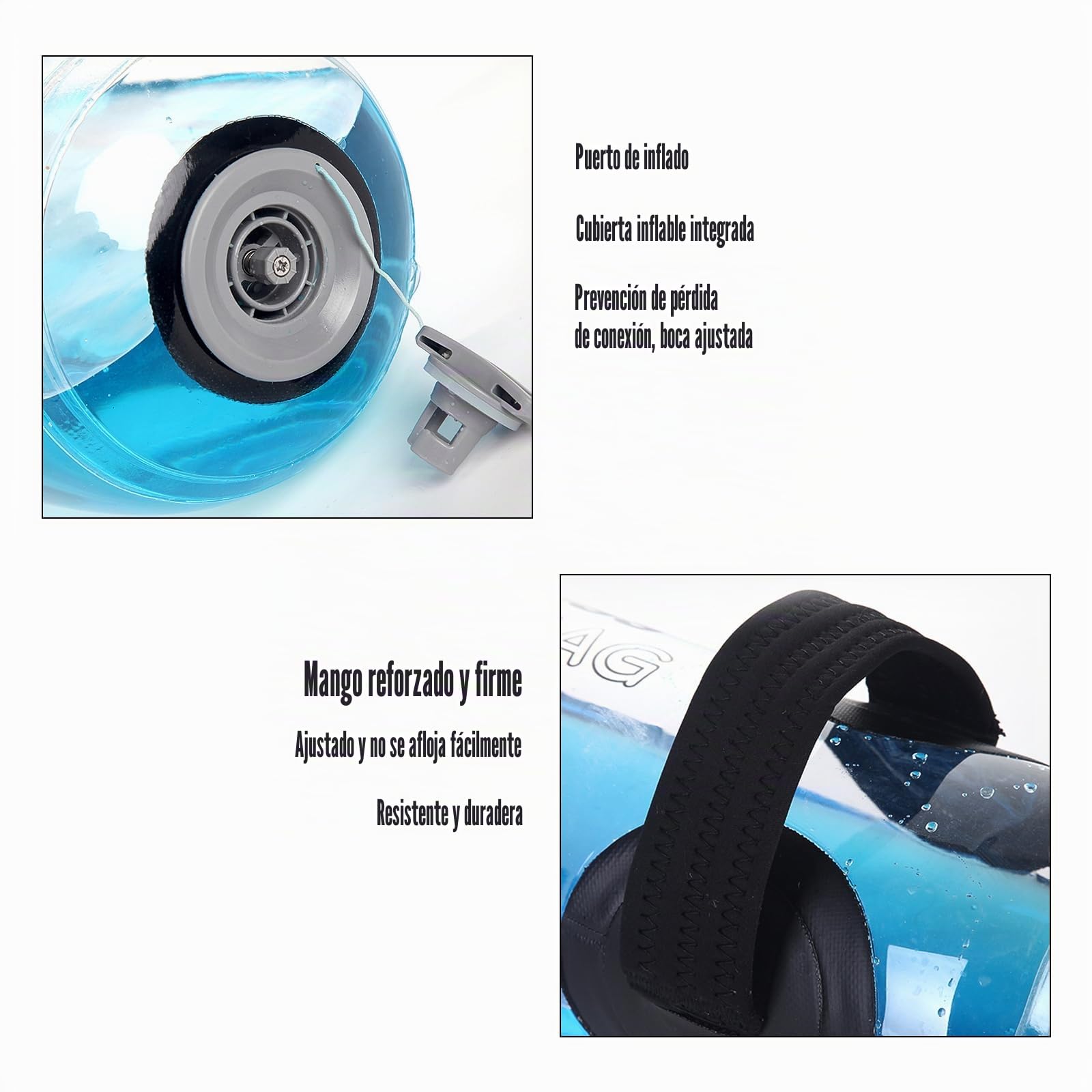 Bolsa de agua ajustable para levantamiento de peso, 20 kg, bolsa de agua rellenable, bolsa de agua para fitness, entrenamiento de fuerza, levantamiento de pesas, cardio, JSSD-20KG