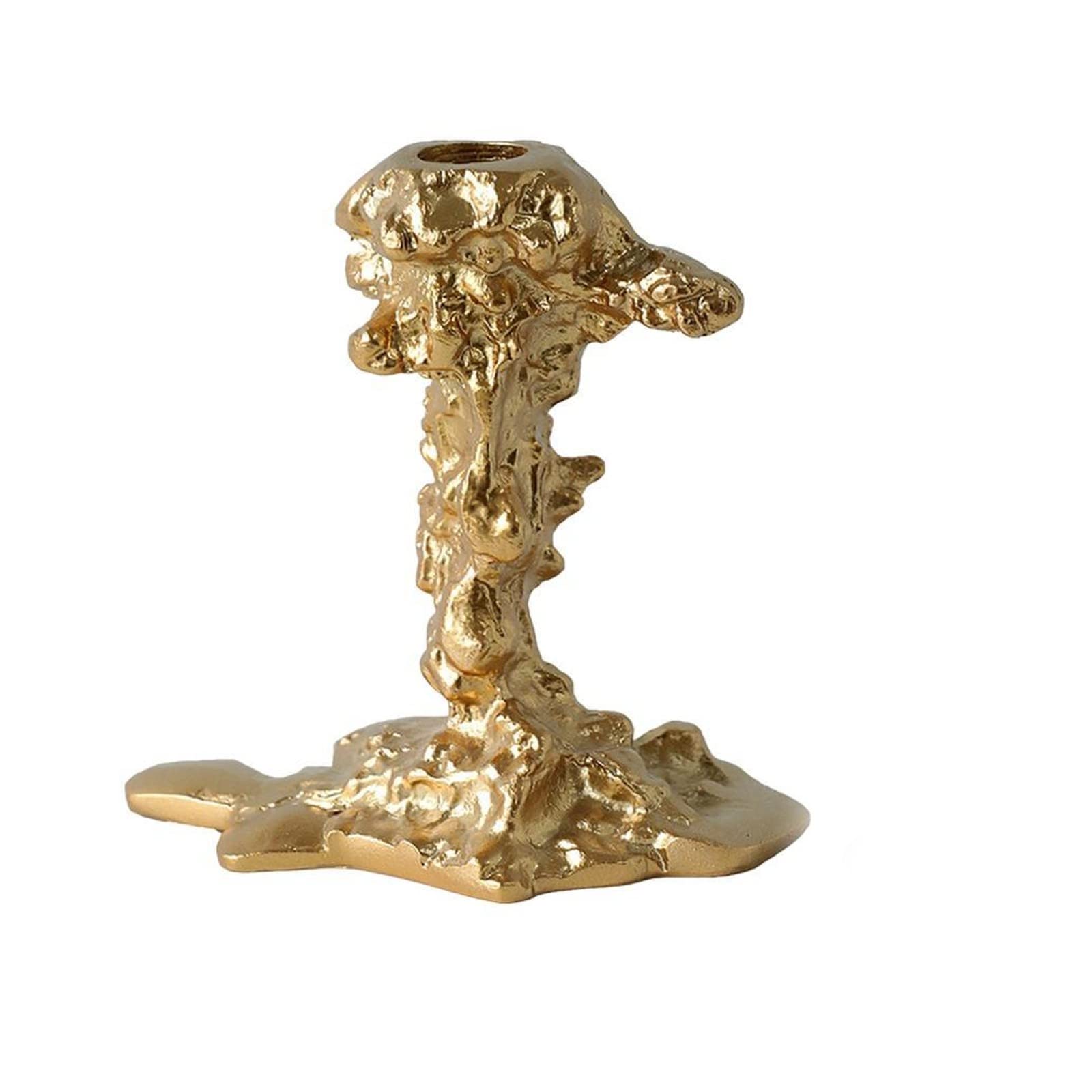 Voiv Aureate Retro Style Pillar Candle Holder Candlestick Ornament Candlelight Dinner Home Room Decor
