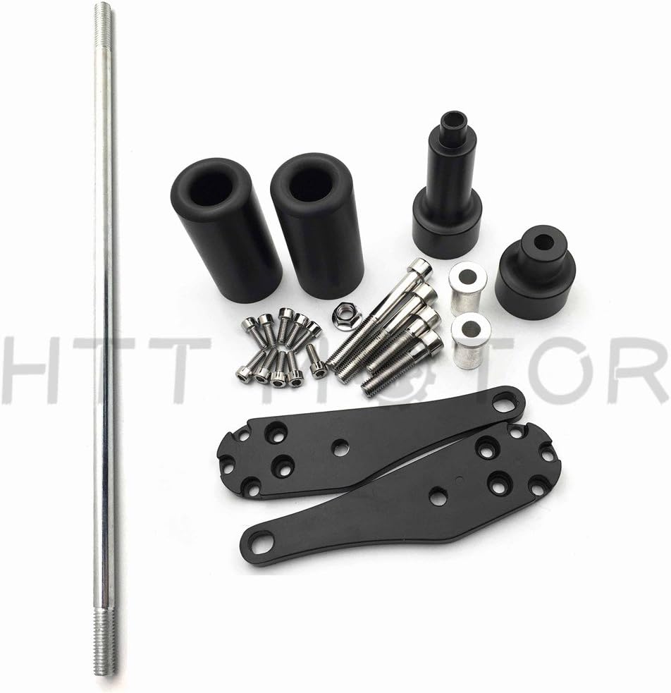 For 2006-2007 Kawasak Zx10R Zx-10R Zx 10R No Cut Frame Slider Protector Black [P/N: MT219-035-BK]