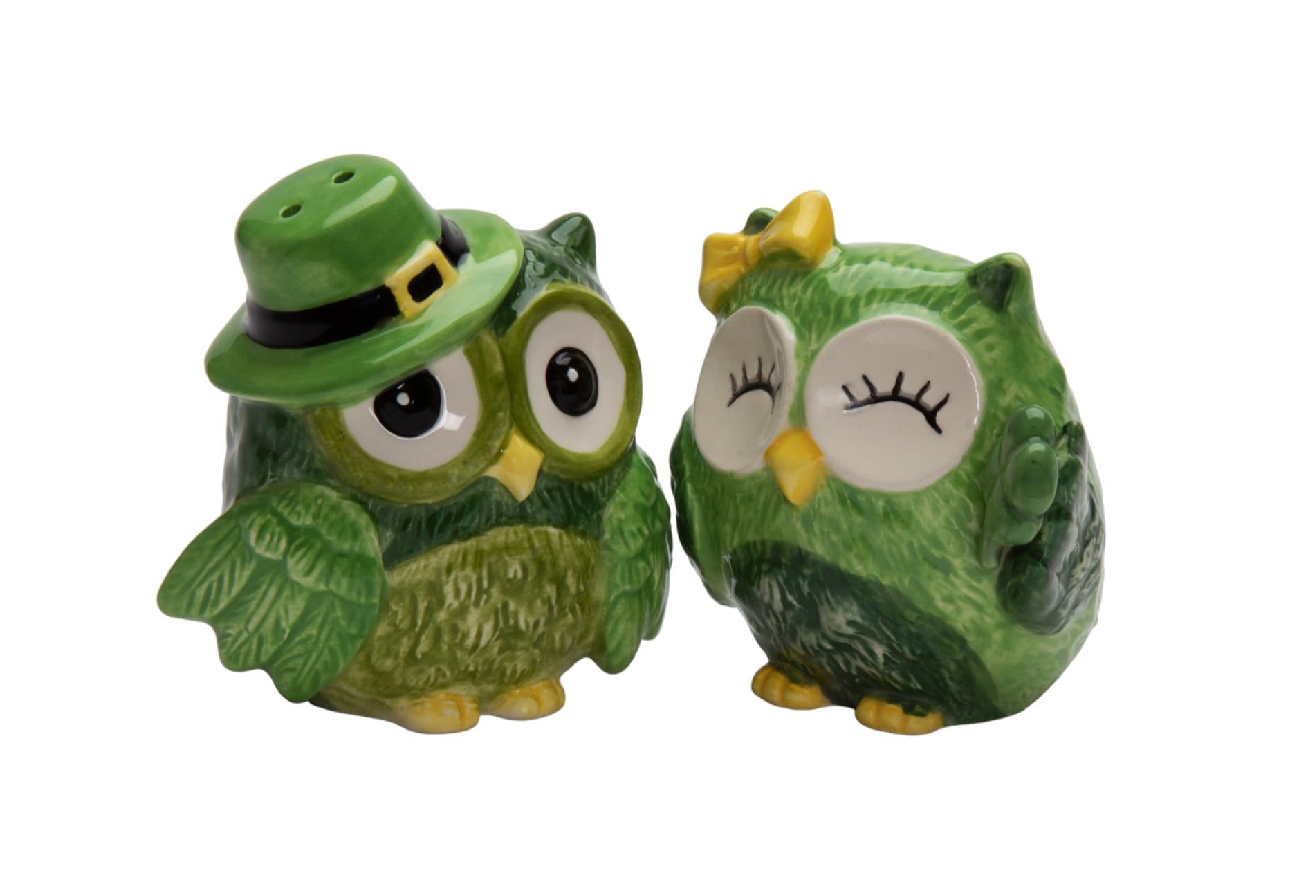 Salière et poivrière chouettes Cosmos Gifts 21048 : set de table déco oiseau