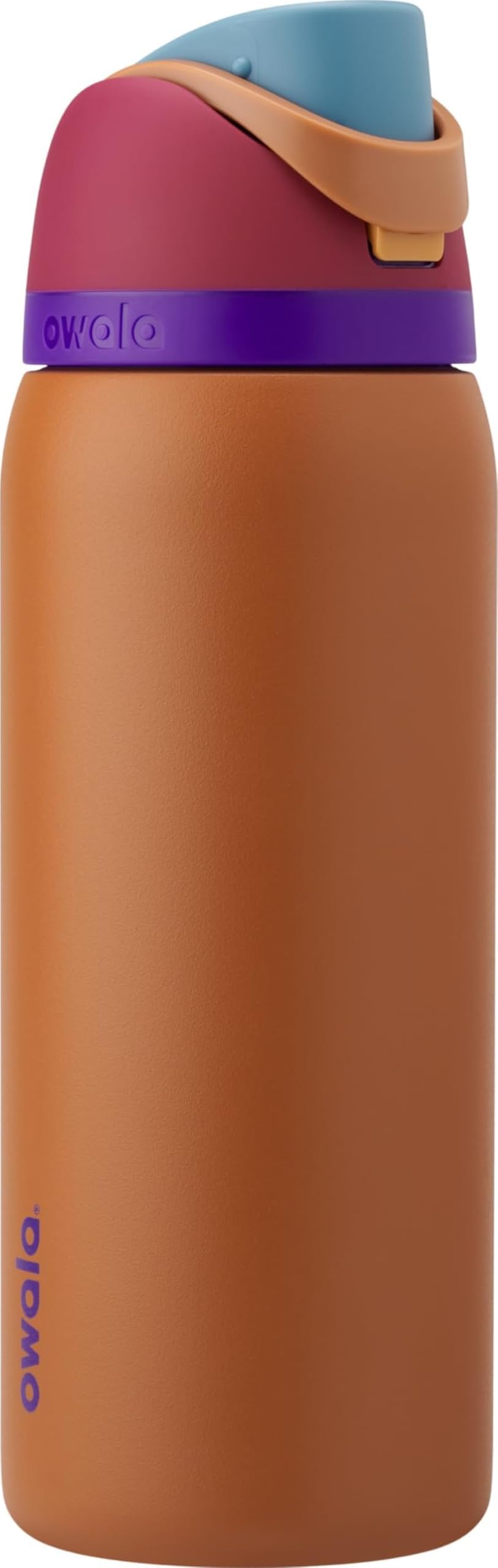 Owala FreeSip Insulated Stainless Steel Water Bottle with Straw for Sports and Travel, BPA-Free, 32-oz, Amber Glow