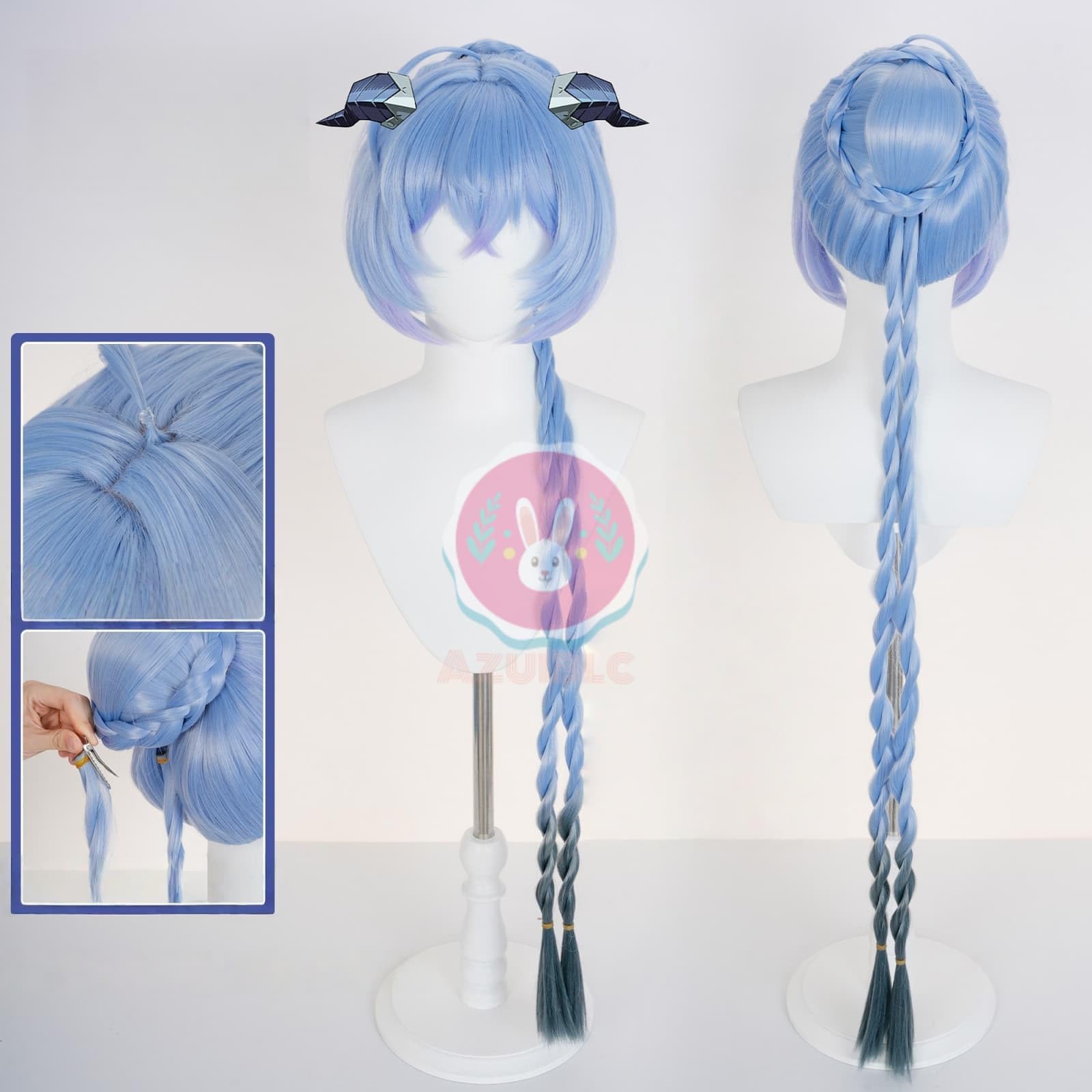 Amazon.co.jp: 【Azuiblc】ゼンゼロ リュシア コスプレ ウィッグ 水色