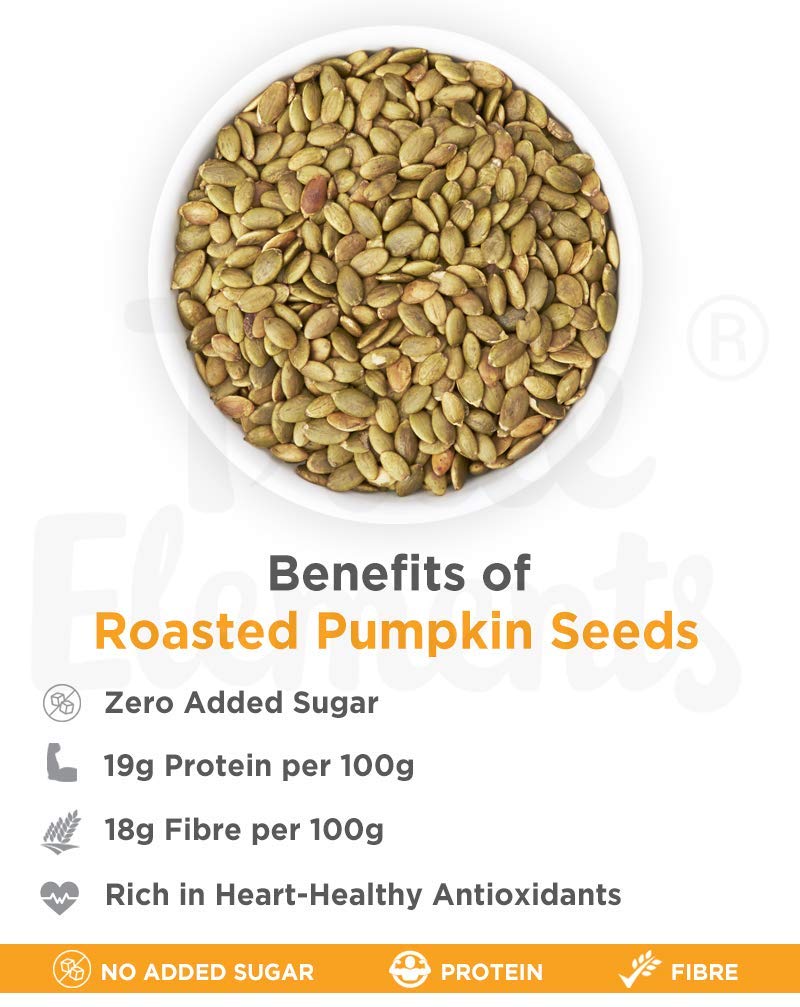 True Elements Roasted Pumpkin Seeds, 500g