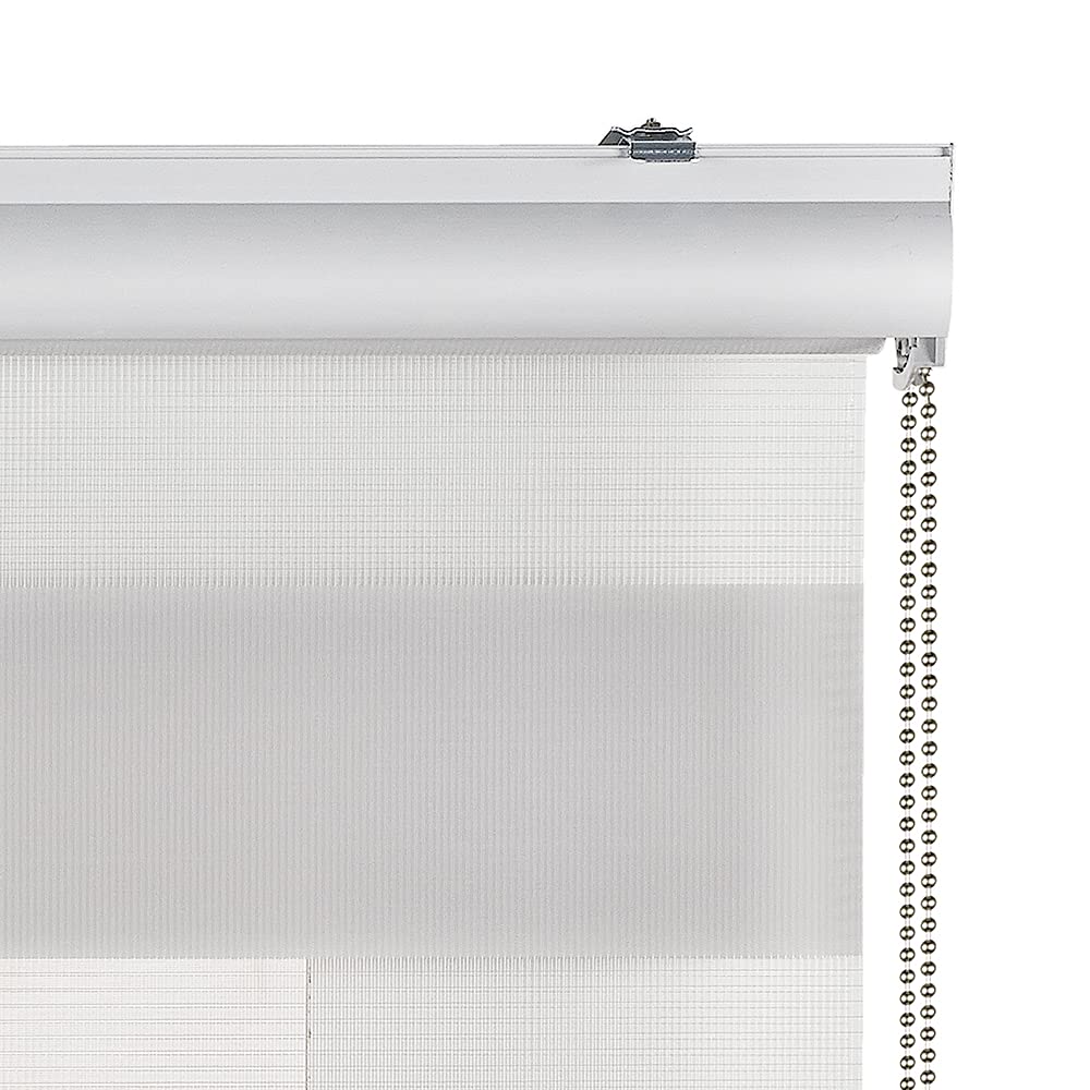 Estores Basic - Estor Noche y Día Top, Estor Enrollable Noche y día para Ventanas y Puertas, Acabados de Calidad, Gris Claro, 80 x 250cm