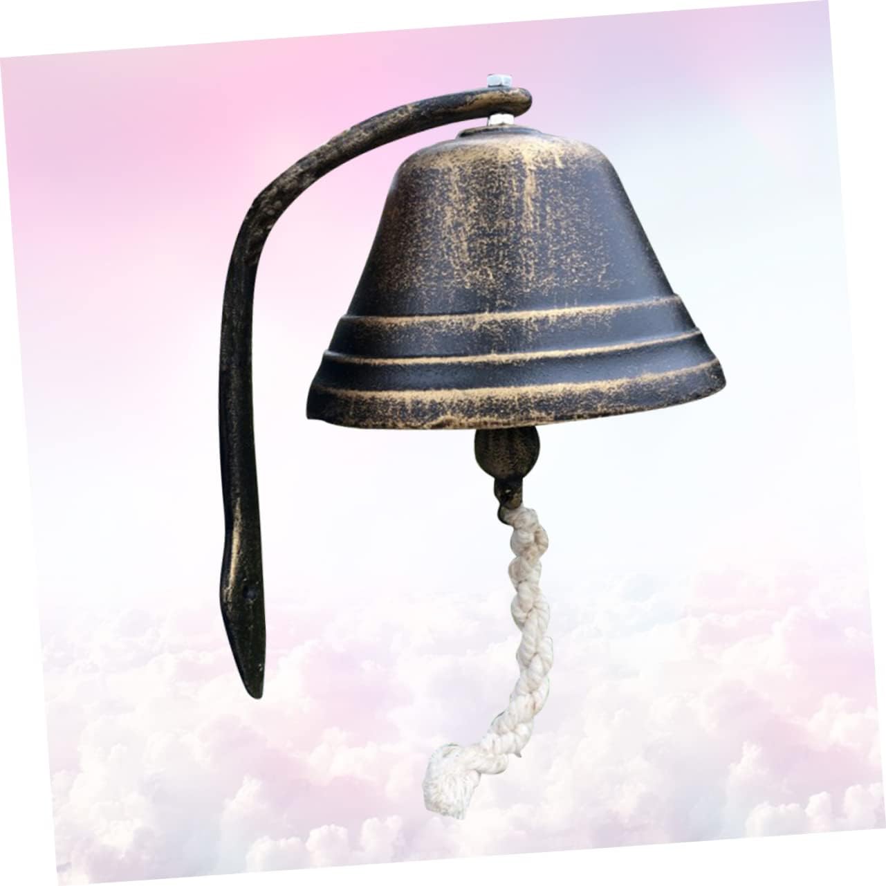 LIFKOME Vintage Door Bell Chime Retro Cast Iron Bell Shop Decoration Antiqued Doorbell Use