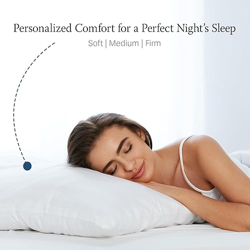 Miniatura 3 de DOWNLITE Almohada ajustable de plumón de ganso blanco 3 en 1, tamaño King, 20 x 36 pulgadas, tela de algodón hipoalergénica, opciones de densidad