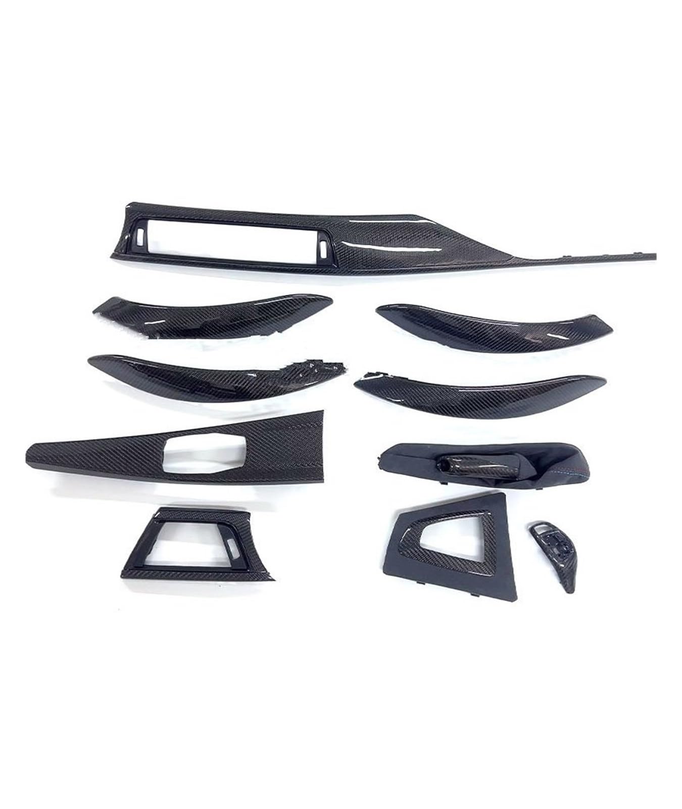 Interior Trim for BMW F30 F32 F34 F80 F82 F83 Genuine Carbon Fiber Interior Dashboard Cover Cover Trim Sticker(Style F)