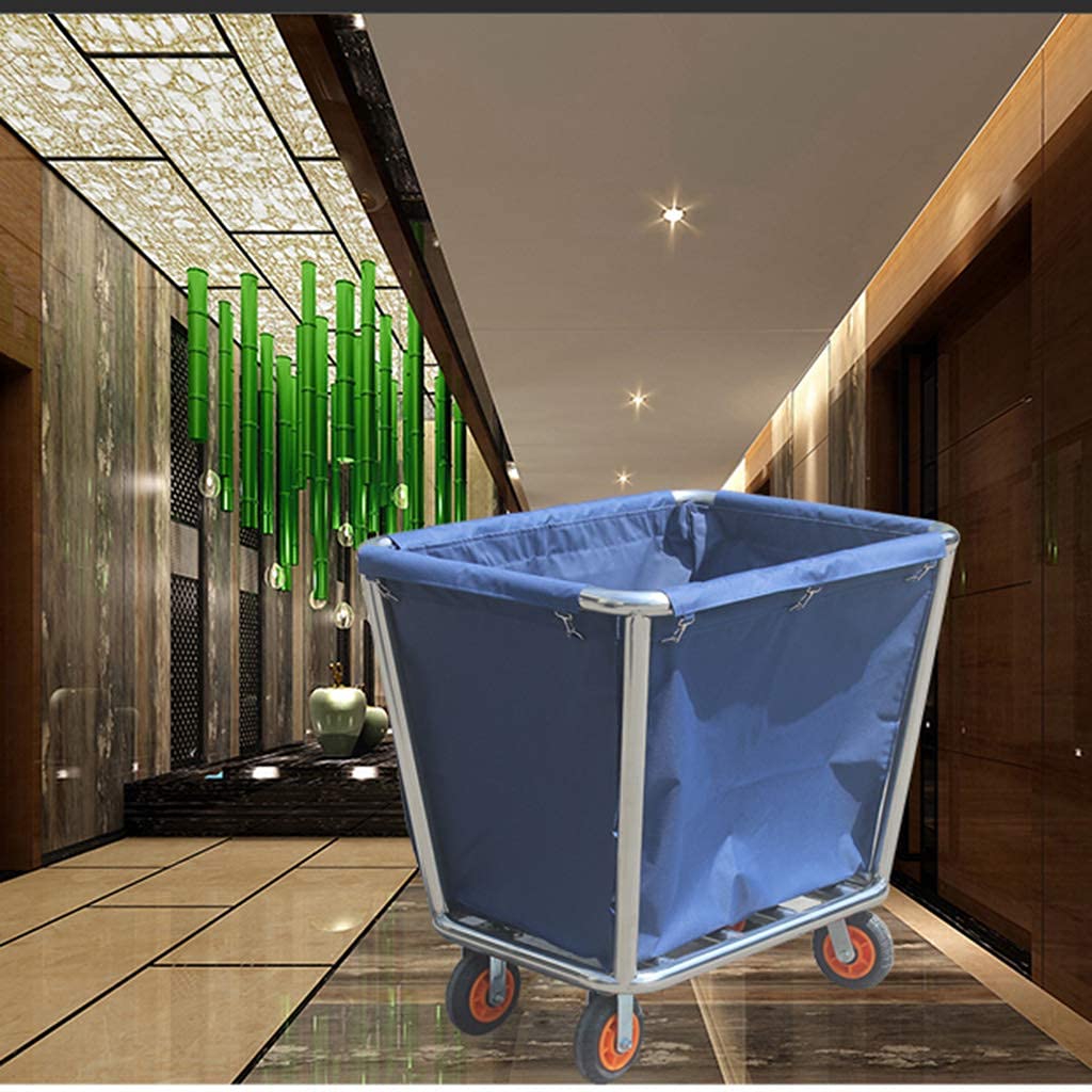 Wózek Na Pranie, Wózek Sortujący Cone Hotel, Ciężki Wózek Ze Stali Nierdzewnej Do Recyklingu, Duża Torba Oxford Cloth