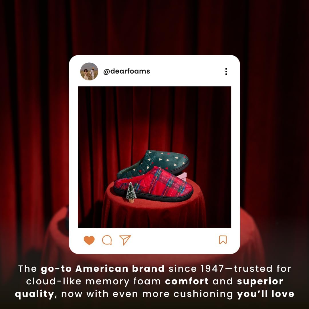 Dearfoams Women's Lightweight Memory Foam Indoor House Slipper Darcy Velour Clog with Wide Widths - Image 6