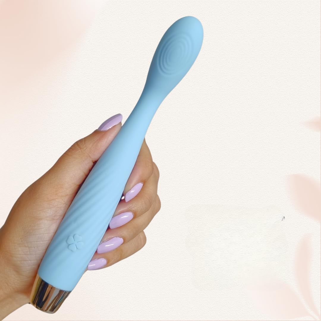 Beyond Touch Full Body Electric Soulmate Silent Mini Massager | Flexible Neck | Relaxation | Waterproof | Rechargeable | 10 Speed Modes | Travel & Skin Friendly | Ribbed Flexible Head | Stress & Pain Relief | Ice Blue (B0D987W9VN) Amazon Price History, Amazon Price Tracker